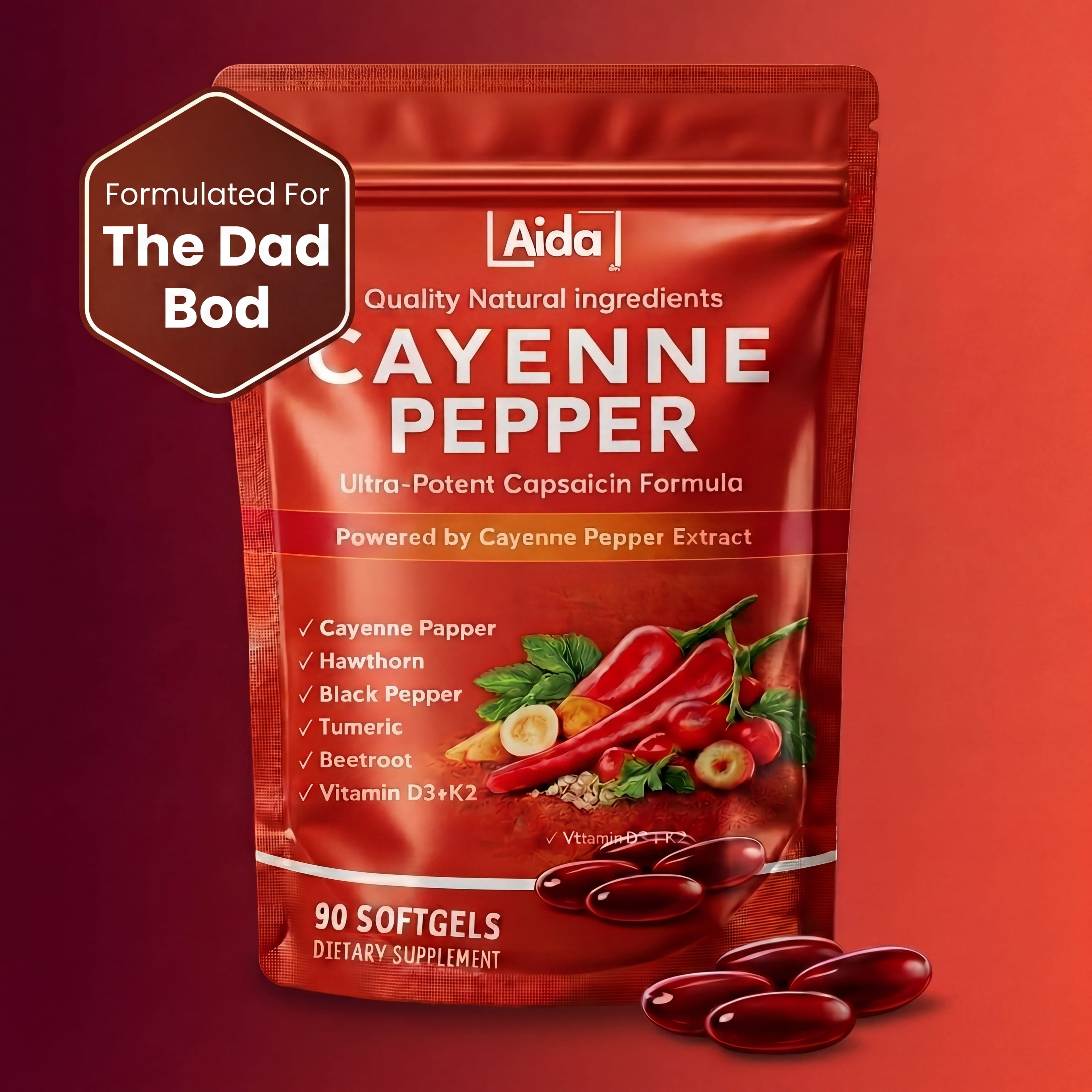 Aida™ - Dad Bod Cayenne Softgels